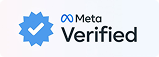 Selo azul "Meta Verified" com ícone de marca de seleção